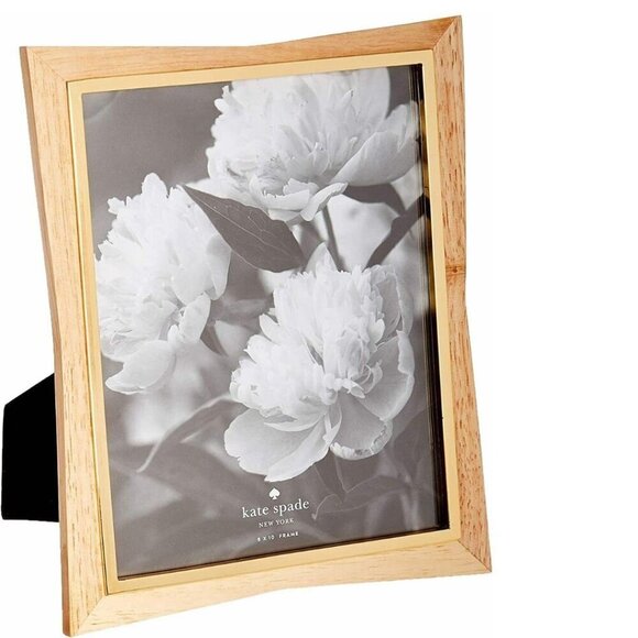 Kate Spade Picture Frame Two Hearts Gold-Plated Wood Photo Boxed 8 x10 Box - Picture 2 of 5